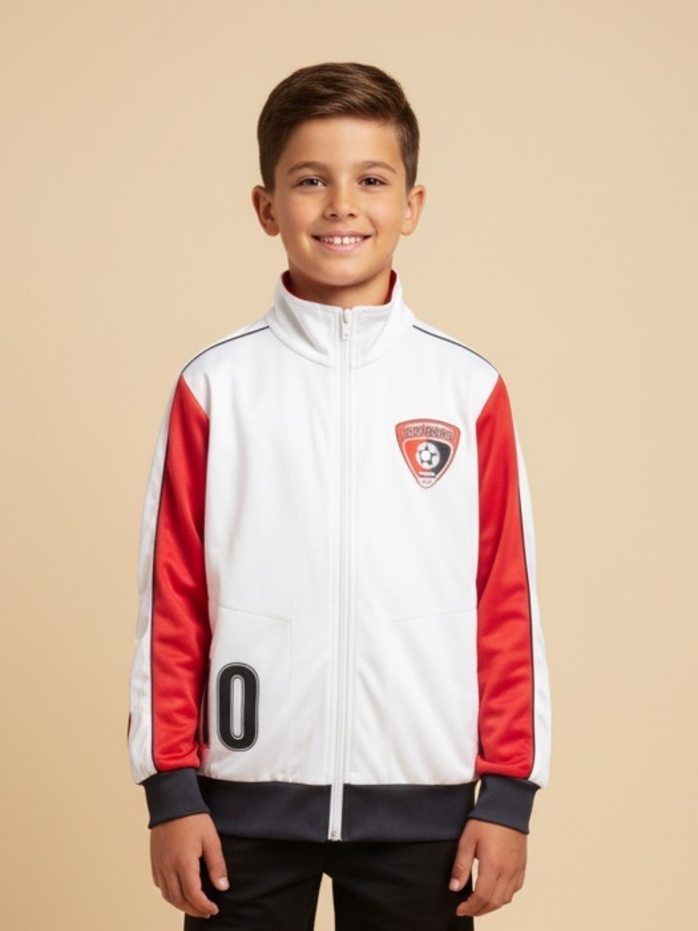 FC Tekstilshchik Ivanovo Soccer Track Jacket Boys Sz 10 White Red Zip Blokecore